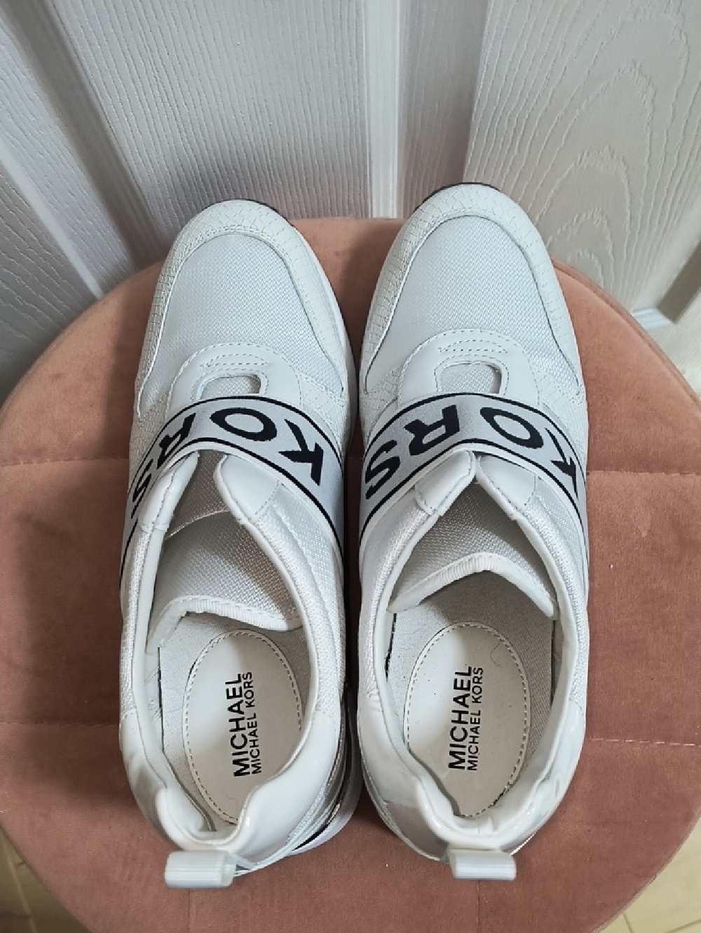 Michael Kors Maven Mixed-Media Slip-On Trainer Sneakers Size 9 - Picture 6 of 9